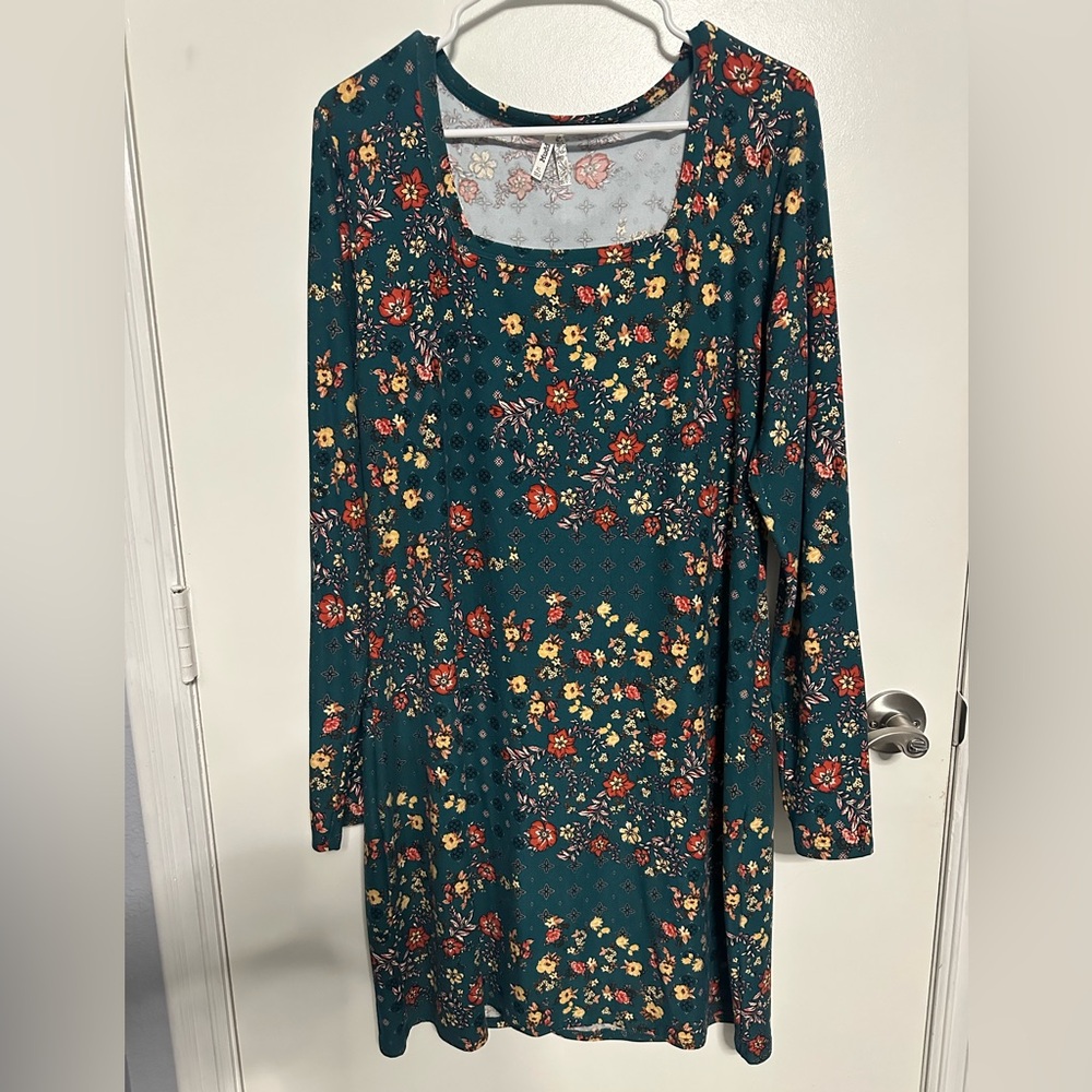 Floral Teal Dress